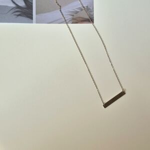 Elegant Silver Bar Necklace